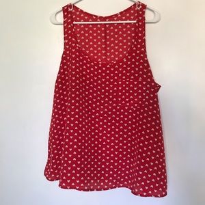 Red Hearts tank top